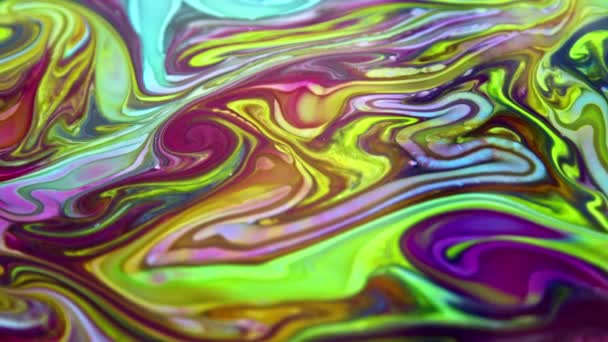 Very Nice Ink Abstract Psychedelic Paint Liquid Motion Background Texture — Vídeo de Stock