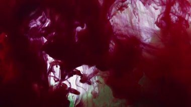 Su Görüntülerinde Renkli Boya Damlaları.