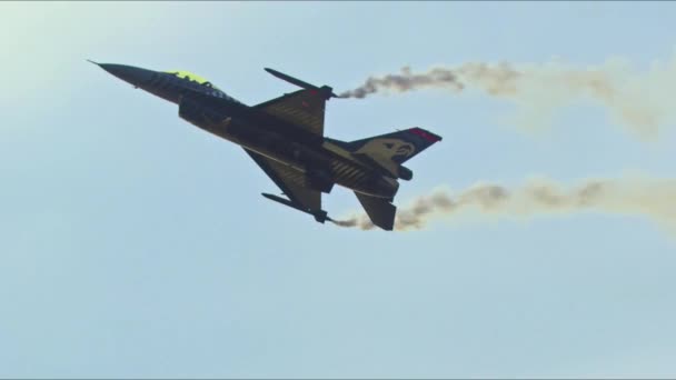 Izmir Turkiye September 2023 Turkish Air Force General Dynamics 16C — Stock Video