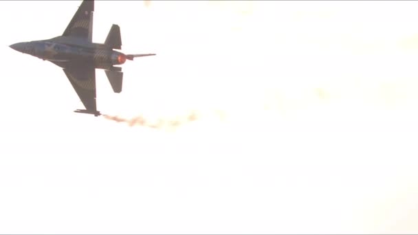 Izmir Turkiye Вересня 2022 Turkish Air Force General Dynamics 16C — стокове відео