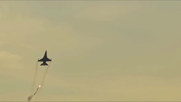Izmir Turkiye Září 2023 Turecké Letectvo General Dynamics 16C Fighting — Stock video