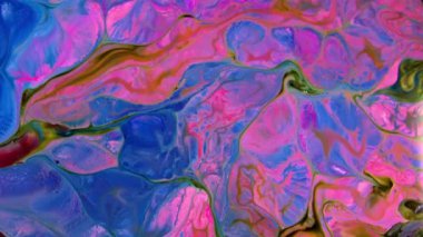 Very Nice Ink Abstract Psychedelic Paint Liquid Motion Background Texture 4k Video.