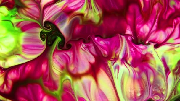 Very Nice Ink Abstract Psychedelic Paint Liquid Motion Background Texture — Video