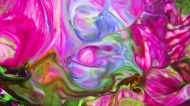 Very Nice Ink Abstract Psychedelic Paint Liquid Motion Background Texture 4k Video.