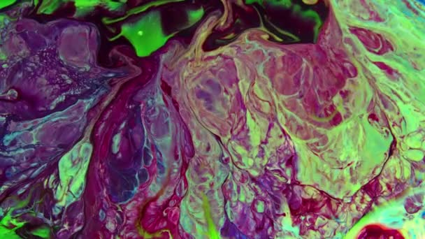 Très Belle Peinture Encre Surface Mouvement Arrière Plan Texture Vidéo — Video
