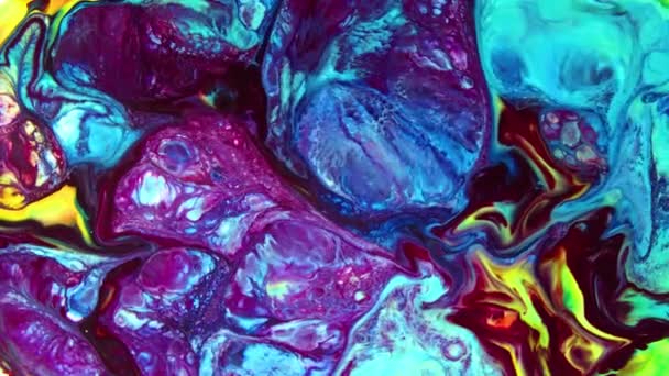 Bardzo Ładny Atrament Abstrakcyjny Psychodeliczny Kosmos Paint Liquid Motion Galaktyczne — Wideo stockowe
