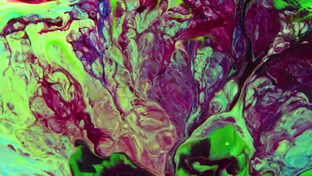 Propagation Encre Chaos Colorée Dans Texture Liquide Mouvement Turbulence — Video