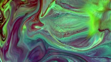 Bu stok videosu, sütün karışık renkli bir boyayla tanıştırıldığında ne olduğunu gösteriyor. Renkler kıvrılır ve yeni boya gölgeleri oluşturur yavaş yavaş bilye karışımına akar. Metin ve grafik ekleyerek bu soyut arkaplanı kullan,