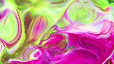 Soyut Organik Hipnotik Mürekkep Renkli Boya Görüntüleri Yayar.