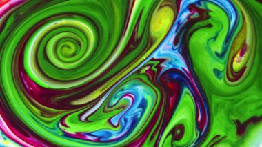Soyut Organik Hipnotik Mürekkep Renkli Boya Görüntüleri Yayar.