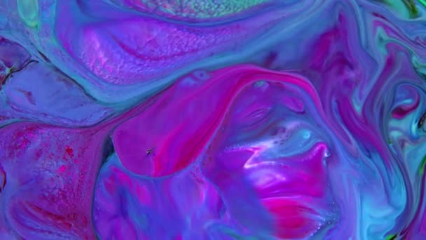 Peinture Colorée Encre Hypnotique Biologique Abstraite Diffuse Des Séquences — Video