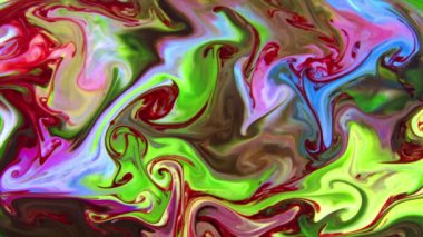 Psikedelik Resimli Soyut Arkaplan Canlı Sıvı Renk Doku Görüntüsü.