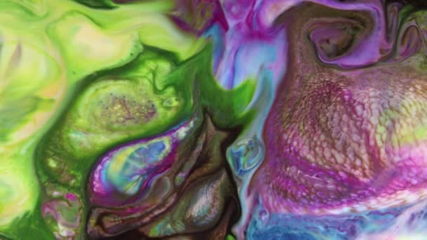 Fond Abstrait Avec Peinture Psychédélique Dans Des Couleurs Liquides Vives — Video