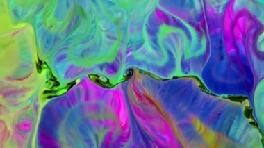 Sıvı sanat dokusu. Yanardöner boya efektli soyut arkaplan. Sıvı akrilik çizimler, akışlar ve sıçramalar. Web sayfası arkaplanı için karışık boyalar.