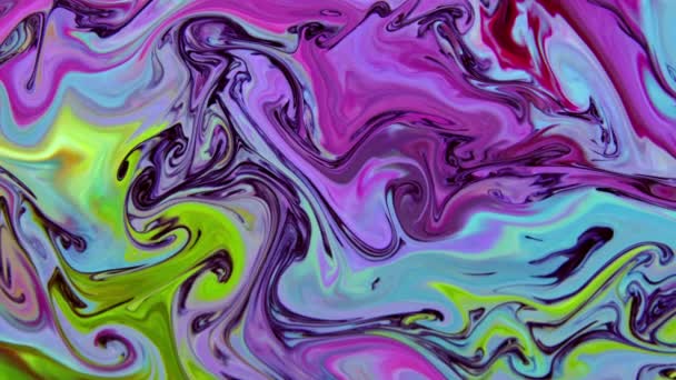 Obracane Farby Tworzą Kolorowe Zakrzywione Warstwy Ten Klip Może Być — Wideo stockowe