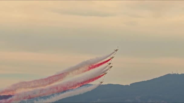 Izmir Turkiye September 2023 Turkiska Flygvapnets Canadair Turkiska Stjärnor Team — Stockvideo