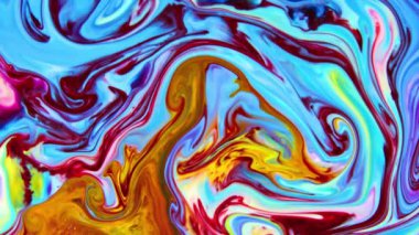 Çok Güzel Mürekkep Soyut Psikedelik Kozmos Sıvı Hareketli Galaktik Doku Görüntüsü.