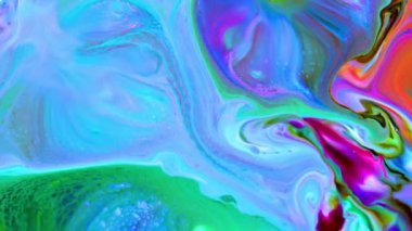 Çok Güzel Mürekkep Soyut Psikedelik Kozmos Sıvı Hareketli Galaktik Doku Görüntüsü.