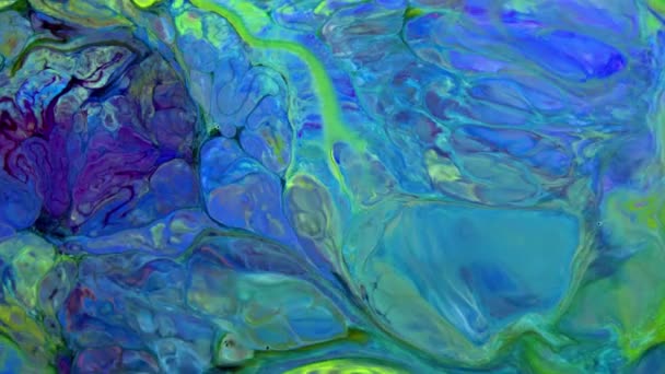 Très Belle Encre Abstraite Cosmos Psychédélique Peinture Liquide Mouvement Galactique — Video