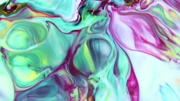 Très Belle Encre Abstraite Cosmos Psychédélique Peinture Liquide Mouvement Galactique — Video