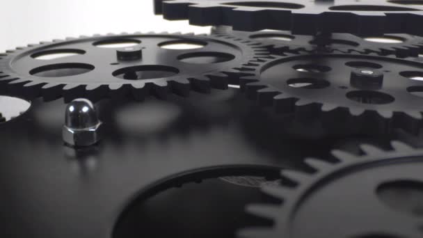 Equipo Spinning Gears Cogs — Vídeos de Stock
