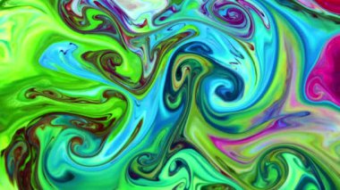 Girdaplı boyalar renkli kıvrımlı katmanlar oluşturur. Bu klip, reklamlar, sunumlar, raporlar, müzik videoları, web siteleri, mobil uygulamalar ve daha fazlası gibi projeler için arka plan olarak kullanılabilir..