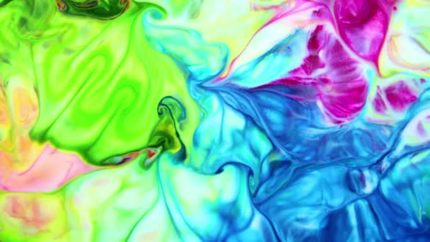 Les Peintures Tourbillonnées Forment Des Couches Courbes Colorées Clip Peut — Video