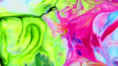 Çok Güzel Mürekkep Soyut Psychedelic Boya Sıvı Hareket Arka Plan Doku Video.