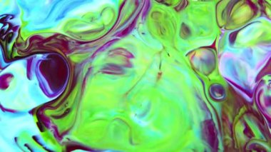 Çok Güzel Mürekkep Soyut Psychedelic Boya Sıvı Hareket Arka Plan Doku Video.