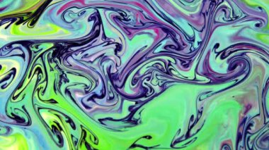 Çok Güzel Mürekkep Soyut Psychedelic Boya Sıvı Hareket Arka Plan Doku Video.