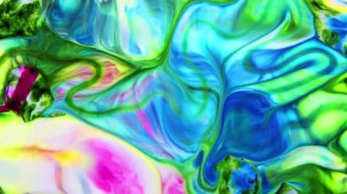 Çok Güzel Mürekkep Soyut Psychedelic Boya Sıvı Hareket Arka Plan Doku Video.