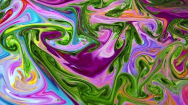 Çok Güzel Mürekkep Soyut Psychedelic Boya Sıvı Hareket Arka Plan Doku Video.