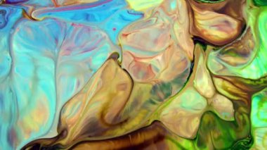 Çok Güzel Mürekkep Soyut Psychedelic Boya Sıvı Hareket Arka Plan Doku Video.