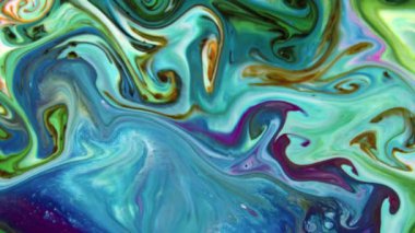 Çok Güzel Mürekkep Soyut Psikedelik Kozmos Sıvı Hareketli Galaktik Doku Görüntüsü.