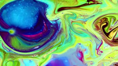 Çok Güzel Mürekkep Soyut Psikedelik Kozmos Sıvı Hareketli Galaktik Doku Görüntüsü.