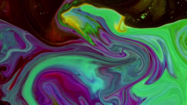 Very Nice Ink Abstract Psychedelic Cosmos Paint Liquid Motion Galactic — Stock videók