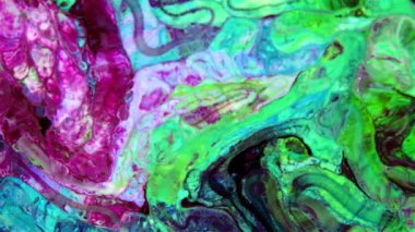 Çok Güzel Mürekkep Soyut Psikedelik Kozmos Sıvı Hareketli Galaktik Doku Görüntüsü.