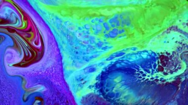 Psikedelik Resimli Soyut Arkaplan Canlı Sıvı Renk Doku Görüntüsü.