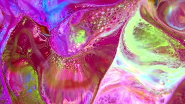 非常に素敵な抽象的な錯覚が作成されたコスモスの色背景テクスチャビデオを広げる — ストック動画
