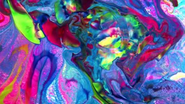 Psikedelik Resimli Soyut Arkaplan Canlı Sıvı Renk Doku Görüntüsü.
