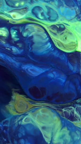 Аннотация Vertical Background Psychedelic Painting Vivid Liquid Colors Texture Footage — стоковое видео