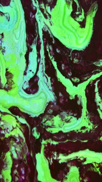 Fond Vertical Abstrait Avec Peinture Psychédélique Dans Des Couleurs Liquides — Video