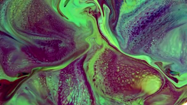Vidéo Colorée Texture Fond Étalement Flux Peinture — Video