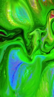 Soyut Dikey Renkli Mürekkep Hareketleri Su Dokusuna Yayılır.