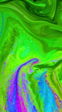 Soyut Dikey Renkli Mürekkep Hareketleri Su Dokusuna Yayılır.