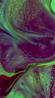 Soyut Dikey Renkli Mürekkep Hareketleri Su Dokusuna Yayılır.