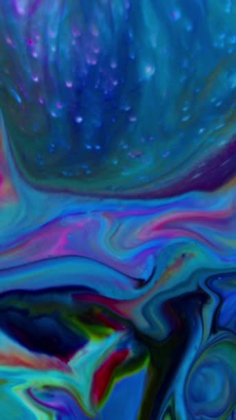 Movimentos Coloridos Verticais Abstratos Tinta Espalham Filmagem Textura Água — Vídeo de Stock