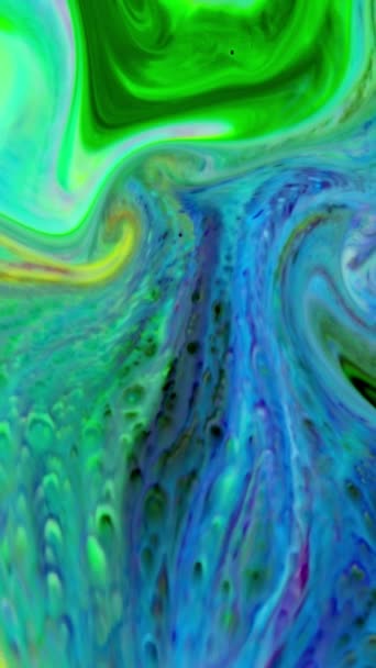 Movimentos Coloridos Verticais Abstratos Tinta Espalham Filmagem Textura Água — Vídeo de Stock