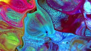 Sıvı sanat dokusu. Yanardöner boya efektli soyut arkaplan. Sıvı akrilik çizimler, akışlar ve sıçramalar. Web sayfası arkaplanı için karışık boyalar.