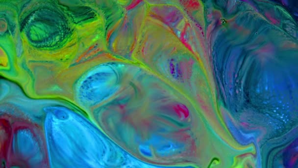 Texture Fluide Fond Abstrait Avec Effet Peinture Irisée Oeuvre Acrylique — Video